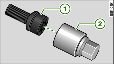 Diebstahlhemmende Radschraube mit Adapter